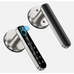 Fingerprint Door Lock, Smart Door knob,biometric Door Lock，with passcode keypad keyless Entry Door Handle，for Bedroom Home Hotel Office Apartment Blac
