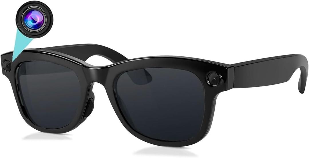 Smart Glasses with Camera, 1080P HD Video Glasses, UV Protection Sunglasses with AI Real-Time Translation, Bluetooth Audio, Recording sound, and Voice Assistant, for Travel, Outdoor, Men and Women