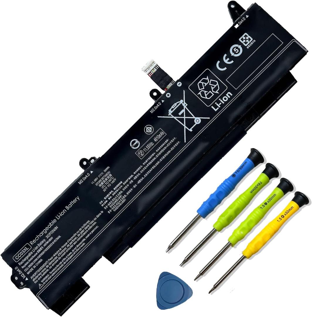 CC03XL 56Wh Laptop Battery Replacement for HP ZBook Firefly 15 G7 G8 EliteBook 855 850 G7 G8 Series Notebook HSTNN-UB8W HSTNN-DB9O L77622-2C1 L77622-2C2 L77622-541 L77991-00511.55V 4610mAh