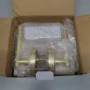 Goldenwarm Gold Door Handles Interior, Privacy Brushed Gold Interior Door Handle, Heavy Duty Zinc Alloy Door Lever for Bedroom, Bathroom, 6 Pack