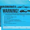 50-Pack Parking Violation Stickers, You are Illegally Parked Adhesive Tow Sign Tickets, Bulk Set of 5x8 Blue No Parking Car Warning Towed Notice Labels, Tags for Vehicle Window