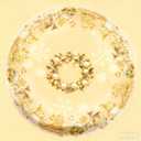 Yanstar Christmas Tablecloth Golden Christmas Pattern - 60x60in Holiday Dining Decor (152x152cm) Wrinkle & Stain Resistant Polyester