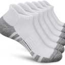 Felicigeely Ankle Athletic Running Socks Low Cut Sports Socks Breathable Cushioned Tab Socks for Men Women 6 Pairs (White)