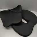 HOMBYS Memory Foam Truck Seat Cushion,Truck Seat Cushions for Truck Drivers,Semi Truck Truck Driver Seat Pad & Back Support for Truck Drivers,Semi Truck Driver Accessories,Black