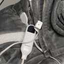 Bedsure Heated Blanket Throw Blanket  Fast Heating Electric Blanket, Soft Flannel Heated Throw with 4 Time Settings, 6 Heating Settings, Warm Gifts for Grandma & Grandpa & Seniors (50"x60", Grey)