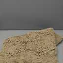 Non-Slip Bath Rug,Extra Soft Microfiber Bedroom Shag Carpet with Anti-Slip Backing,Water/Dust Absorbent Fast Dry Shower Mat,Sound Insulated Stairs Pad,Machine Washable (Beige, 17 x46 Inches)