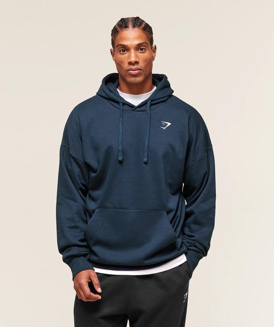 Gymshark Pullover Hoodie, Navy, M