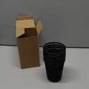 QYH Mesh Pencil Holder Metal Pen Cup Black for Desk 6 Packs