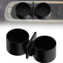 Dual Cup Holder Insert Compatible with ID.Buzz Buzz Box | 84mm (3.31") Wide Holders Fit Most Cups, Holds 2 Cups or Water Bottles, No Tools Needed（Black）
