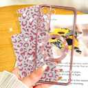 Fiyart Designed for Samsung Galaxy S21 Case,Compatible with MagSafe Cheetah Print Plating Camera Protection Clear Magnetic Glitter Leopard for Women Girls Phone Bumper 6.1"-Pink