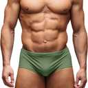 MIZOK Mens Boxer Swimsuits Bikini Swimwear Bathing Suit Shorts (M)