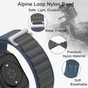 3 x Alpine Loop Nylon Band - Compatible with Apple Watch Ultra 2/Ultra Bands 49mm 45mm 44mm for Men Women, Adjustable with Metal C Hook Strap for iWatch Ultra 2 iWatch Ultra Series 10 46mm SE/9/8/7/6/5 (Alpine/Blue Gray Titanium)