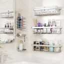 Veken Shower Caddy 6-Pack, Family Choice Award Winner, Large Wall Mounted Shower Rack, Bathroom Shelves Over Toilet, Organizer Storage Accessories with Soap Dish & Toothbrush Holder  