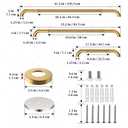 Munzong 3 Pack Anti Slip Shower Grab Bar for Commercial 18" 36" 42" Gold