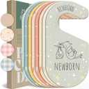 Colorful Baby Size Closet Dividers - Wooden Baby Clothes Organizer for Nursery Decor, Storage & Organization - 8 Pcs of Baby Closet Dividers Ideal as Neutral Nursery Storage Organizers (Terrazzo)