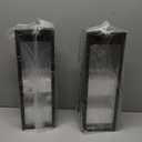 Dusk to Dawn LED Outdoor Wall Light 2 Pack, Bronze 15in Exterior Waterproof Porch Sconces, Large Modern Water Rippleed Outdoor Lighting Wall Mounted Outside Lantern for Garage Front Door