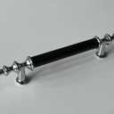 SA Home Products Cabinet and Drawer Pulls and Knobs. Furniture Pulls Made by Aluminum & Zinc Alloy, Antique Design with 4-inch Hole Spacing, 10-Pack, #JXFS2269 (Grey Color with Chrome Poles)