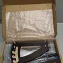 StrongTek Ergonomic Under Desk Footrest, 3 Adjustable Heights Wooden Office Footrest, Large Anti-Slip Surface, Improves Posture and Blood Circulation, up to 400lbs (Black) (Espresso)