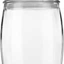 Folinstall Wide Mouth Apothecary Jar with Lid, 0.5 Gallon Glass Jar for Kitchen Storage and Laundry Room Organization, 72 oz Clear Glass Container for Cookie, Candy, Sugar, Flour, Nuts