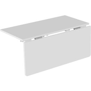 Wall Mounted Folding Desk, Space Saving Drop Leaf Table for Small Spaces, Modern Floating Workbench for Kitchen, Dining, Home Office, Laundry Room, Bedroom, Easy Install, White 23.6" x 31.5"