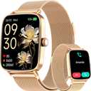 Tensky Smart Watch for Women, 1.85" HD AMOLED Fitness Tracker (Answer/Call) with 24/7 Heart Rate/Sleep/SpO2 Monitor for iPhone & Android, 120+ Sports Modes Smartwatch with IP68 Waterproof, 2 Bands