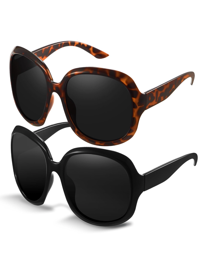 miyya Bug Eye Oversized Polarized Sunglasses Womens, Trendy Retro Sun Glasses for Women 2025, Oversized UV Protection Shades