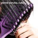 2 x Curly Defining Brush, Tangle-Free Defined Curls, EdgeLift, Volume, Enhancing Waves (Purple)