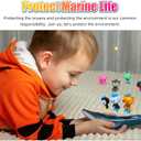 CHANECALL Action Figures Toy, 8 Pcs Cake Topper Figures Decorations, Mini Animals Figurines Playset, Ocean Educational Toys Set for Kids for Birthday Party Supplies Christmas