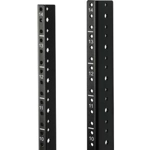 Tecmojo 14U Vertical Rack Rail Pair Kit DIY Rack Rails Kit, 12-24 Screws Included to Mount Equipment 2U-20U