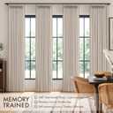 MIULEE 4 Panels Pinch Pleated Linen Curtains 84 Inches Long Cream White, 40"W x 84"L