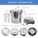5L Goat Milking Machine Adjustable Pulsation Vacuum Electric Milker, Automatic Pulsating Vacuum Pump Livestock Milking Supplies with Stainless Bucket