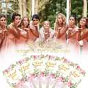 Huwena 50 Sets Wedding Fans for Guests Thank You for Celebrating with Us Fans Hand Fans Handheld Folded Fan Baby Shower Favors for Bridal Bridesmaid Gift Church Dancing(Pink,Floral)