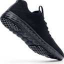 Shoes for Crews Non Slip Work Shoes for Men, Slip Resistant Food Service Sneakers, Safety Shoes for Men, Everlight Black (10.5 Wide)