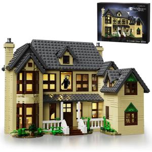 Horror House Building Block Set, Scary Movie Haunted House Model Compatible with Lego Horror House Building Toy, Halloween Decoration Gift for Man, Woman or Horror Film Fans 18+(1275Pcs)