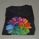 LAZYCHILD Womens Graphic Tees Sunflower Shirts Vintage Flower Graphic Tees Shirts Inspirational Tees Casual Faith Shirt Tops, S