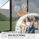 2 x One Way Window Film Sun Blocking for Home, Daytime Privacy Mirror Tint, Heat Blocking & UV Protection 90%, Static Cling No Glue, Reflective Window Tint for Glass Doors(Silver,17.5 x 78.7)