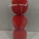 FeiFu 3pcs Extra-Large Size Christmas Ball Ring Painted Flocked Ball Set Christmas Tree Hanging Decoration 15cm Diameter Thick Flocked Material Eye-Catching Design