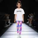 Slaixiu 4 Pack Leggings for Girls - Soft & Comfortable Ankle Length Printed Leggings for Kids (3T to 12 Years)
