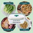Anyday 10-Cup Square Glass Food Storage with Glass Lid | Plastic-Free Meal Prep & Microwave Cookware | Stackable Airtight Storage Container with Vented Lid for Microwave-Safe Reheating