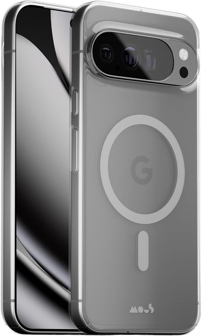 Mous for Google Pixel 10 Pro XL (2025) Clear Case, Compatible with Qi2 MagSafe and Pixelsnap - Super Thin - Crystal Clear & Slim Design - Transparent