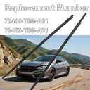Door Belt Molding Weatherstrip Compatible with Honda Civic 2016 2017 2018 2019 2020 2-Door Window Trim Seal Strip Replace# 72450-TBG-A01 72410-TBG-A01