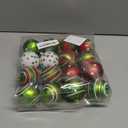 16Pcs 2.56 inch Christmas Ball Ornaments Set, Red Green Christmas Ball Ornaments for Christmas Tree Hanging Assorted Ornaments Bulk for Xmas Holiday Party Decor