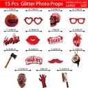 2 x Halloween Bloody Party Decorations Photo Booth Props Scary Halloween Decorations Photo Booth Props Scary Horror Birthday Party Photo Booth Kits