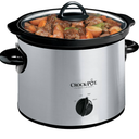 Crockpot Manual 3-Quart Slow Cooker Silver 3 Qt