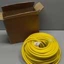 POWGRN 100 ft 12/3 Outdoor Extension Cord Waterproof Heavy Duty with Lighted Indicator End 12 Gauge 3 Prong, Flexible Cold-Resistant Long Power Cord Outside, 15Amp 1875W SJTW Yellow ETL Listed