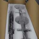 Industrial Pendant Light Fixture, 3-Light Kitchen Island Lighting with Wood Grain Bar and Black Metal Cage, Farmhouse Rustic Hanging Ceiling Lamp for Dining Room, Living Room