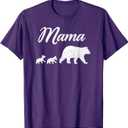 Mama Bear T Shirt With Two Cubs Twin Mom Mother's Day Gift T-Shirt XL