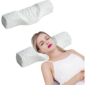 Cervical Neck Pillow for Sleeping, Memory Foam Neck Roll Pillow for Stiff Neck Pain Relief, Neck Support Pillow Bolster Pillow for Bed for Side Sleepers Back Sleeper. (White)