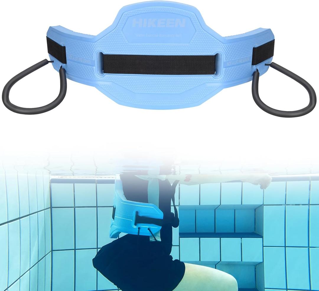 Swim Floating Belt,Water Aerobics Swimming Belt with Fixing Straps,Jogger Floatation Aid Buoyancy Belt for Swimming Pool Fitness and Fitness Workout Therapy (Plus Size, Blue)