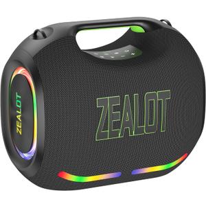ZEALOT 250W Bluetooth Speaker, ZE21 Portable Speaker/Powerful Sound and Deep Bass, Multi-Device Pairing, IPX6 Waterproof, 5.3 BT, 48000mAh Long Playtime for Party, Outdoor, Home, Travel (Black) ZEALOT 250W Bluetooth Speaker, ZE21 Portable Speaker/Powerful Sound and Deep Bass, Multi-Device Pairing, IPX6 Waterproof, 5.3 BT, 48000mAh Long Playtime for Party, Outdoor, Home, Travel (Black)
